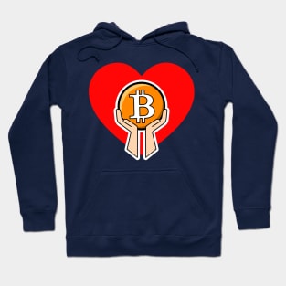 love holding bitcoin, new era digital decentralization money Hoodie